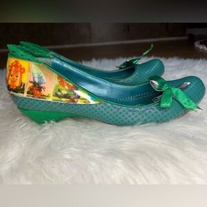 Irregular Choice Green and Purple Polka Dot Heels